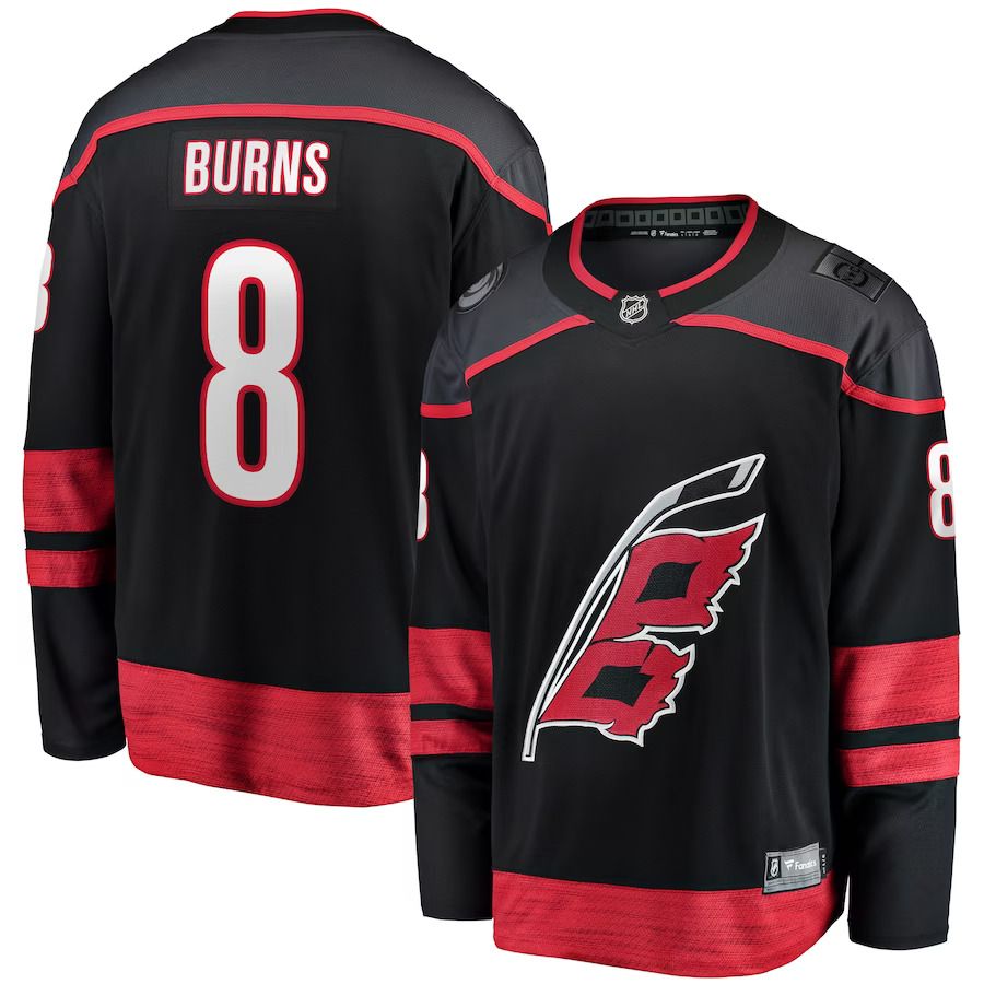 Men Carolina Hurricanes #8 Brent Burns Fanatics Branded Black Home Breakaway Player NHL Jersey